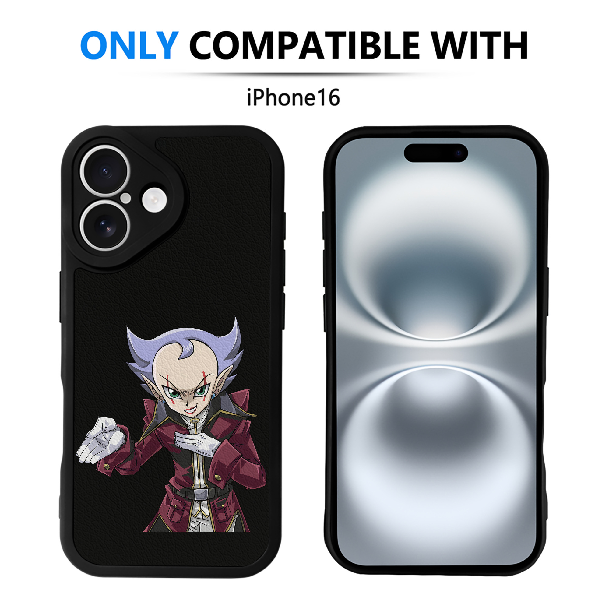 （画像用） 遊☆戯☆王 Yu-Gi-Oh! 【iPhone 16シリーズ対応】シリコンスマホケース（レザー調） 材質：シリコン